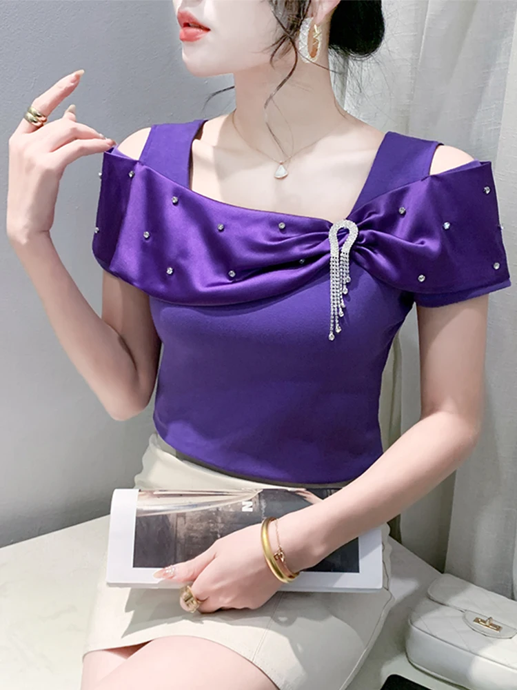 ファッショナブルなワンショルダーワンピース、レディースサマースリムボディワンピース、韓国風通勤ワンピース