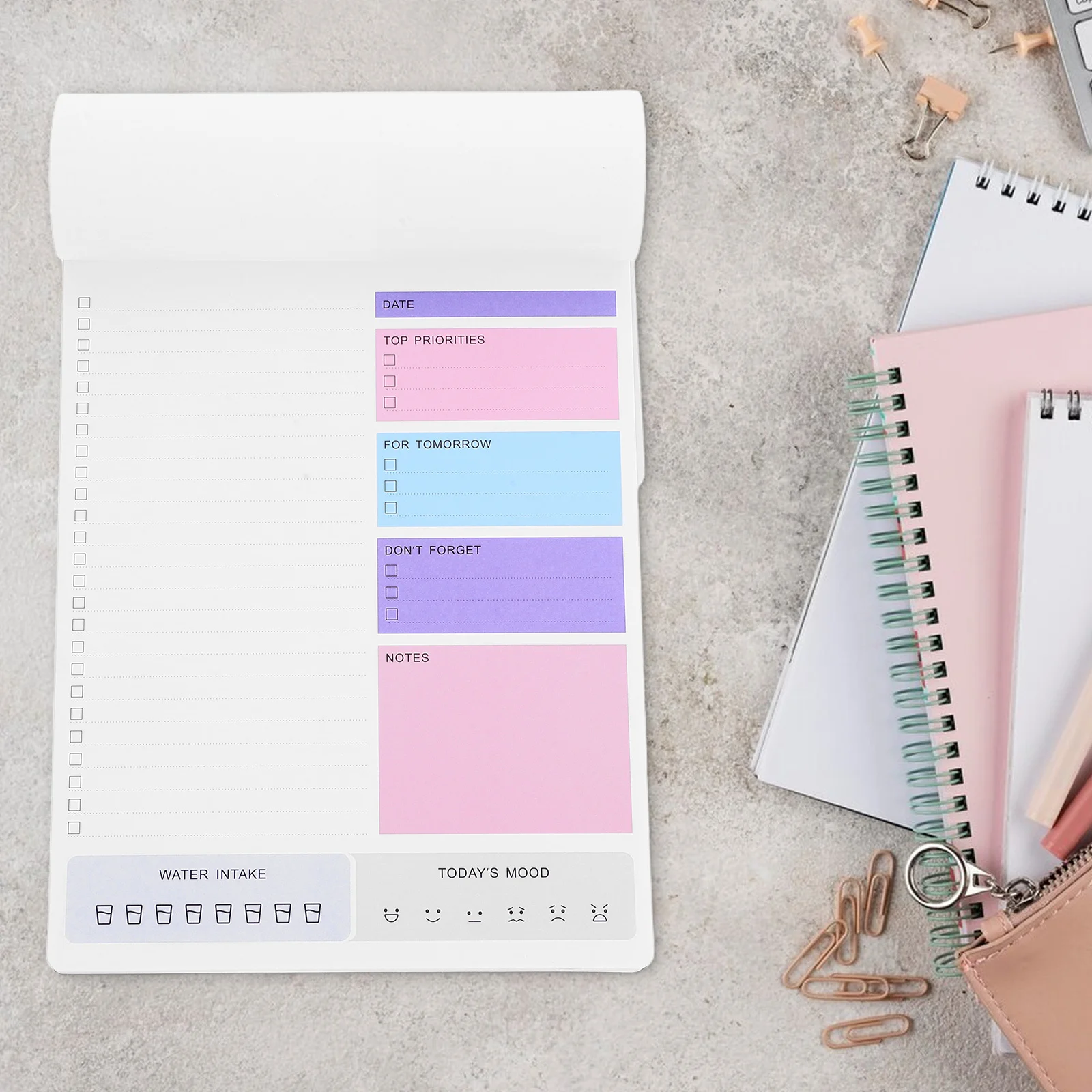 

Daily Notepad Tear Off Pages Large Capacity Robust Paper Minimalist Design Schedule Planner Work Organization Study