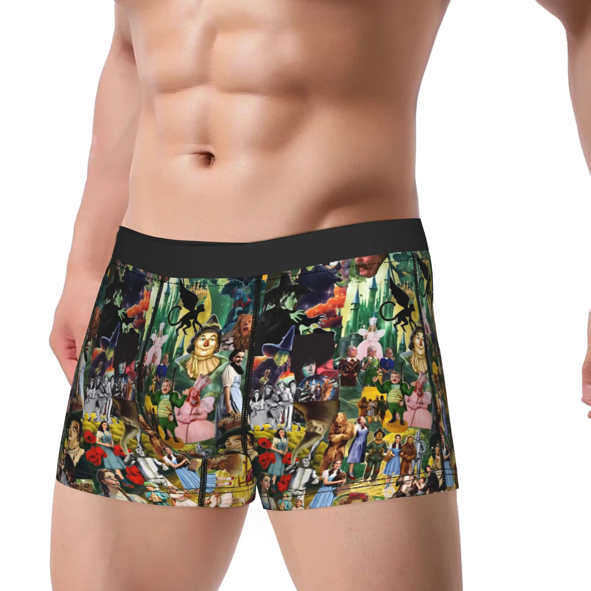 Men Wizard of Oz Movie Boxer Briefs Shorts Panties Soft Underwear Cowardly Dorothy Tin Toto Homme Funny S-XXL Underpants