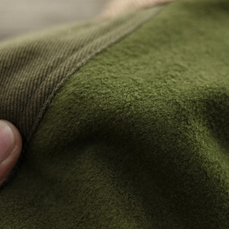 Military Tactical Style Bomber Jacket for Men, Wild Army Field Coat, Thick Warm Parka, Fleece for Outdoor Sports, Winter