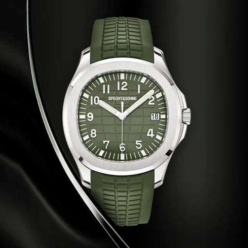 Imagen 1 del producto Specht & Sohne 2025 nuevo Reloj de pulsera mecánico de lujo para Hombre Miyota 8215 Reloj de acero inoxidable Reloj de goma verde zafiro Reloj para Hombre