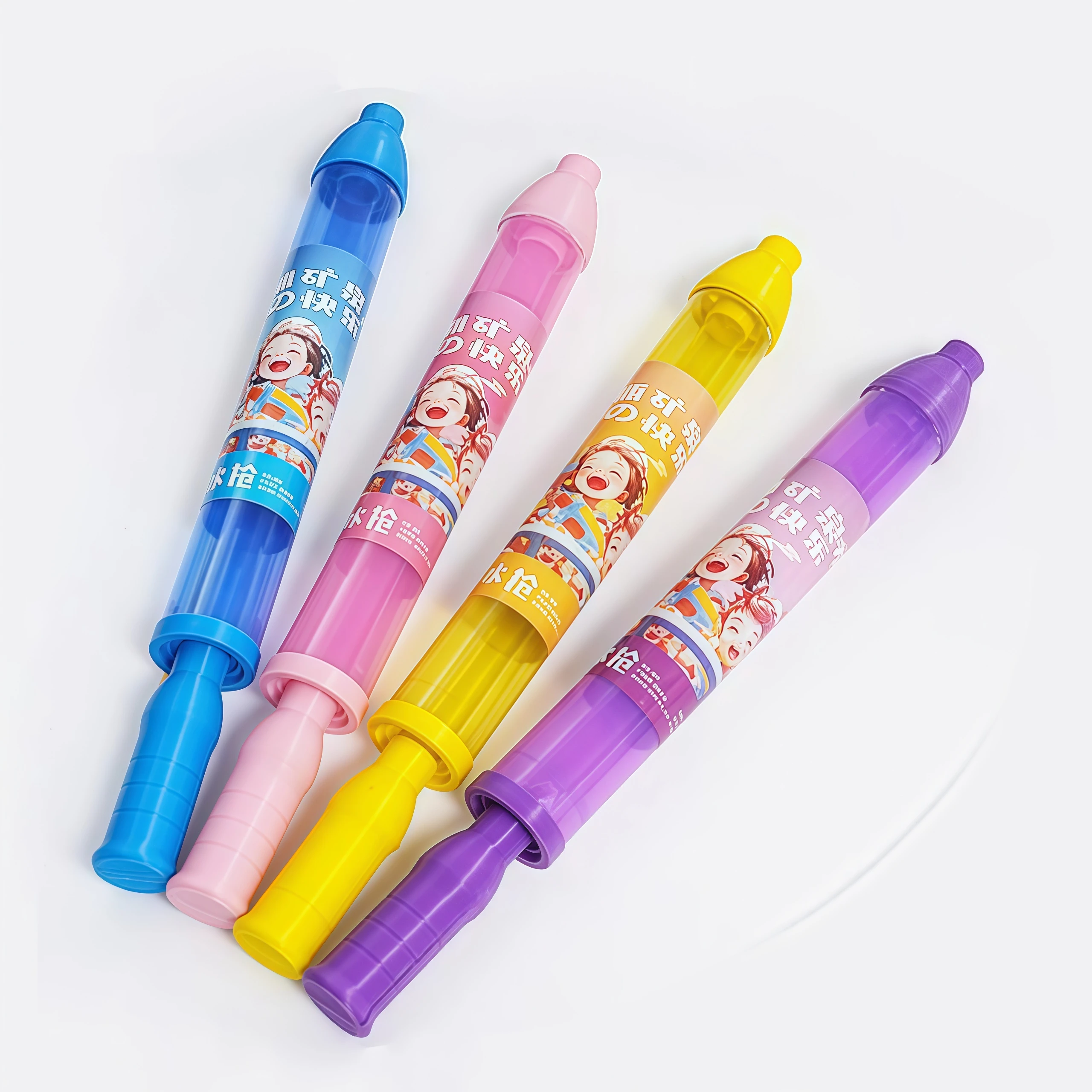 

2pcs Cartoon Draw&Pull Water Gun for Kids Creative Summer Water Toy, Parent Child Game Toys, Creative Photo Prop for Couples