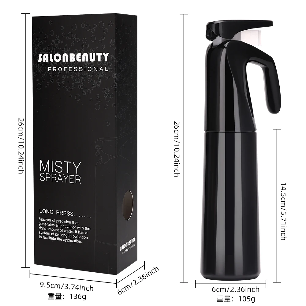 300ML/200ML Hairdressing Spray Bottle Refillable Barber Hair Salon Kettle High Pressure Water Empty Bottle Sprayer Tool