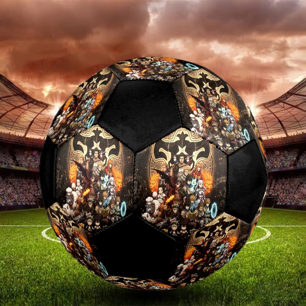 1PC Black Clover Football Soccer Ball Size 5 Outdoor Football Fashion Outdoor Sports Christmas Gift -HE12