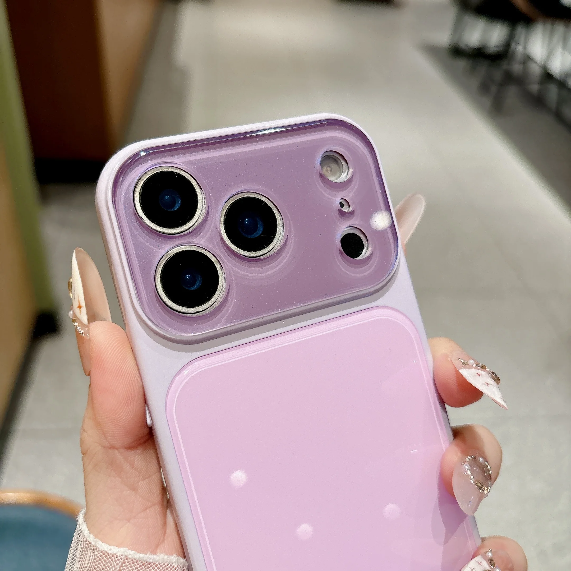 INS Solid Color Dopamine Gloss - Phone Cases That Cover The Camera 评论和价格