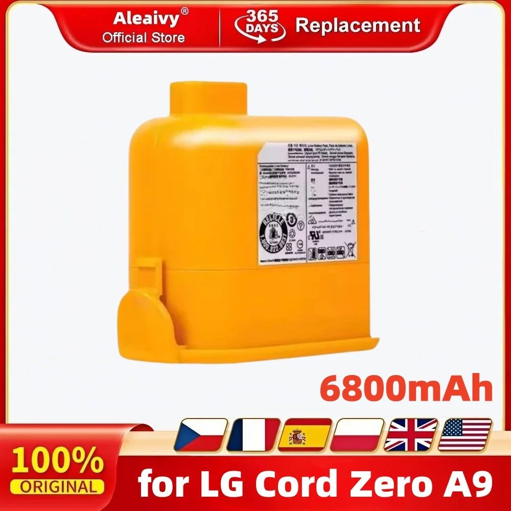 

New 6800mAh Battery EAC63382208 EAC63758601 for LG Cord Zero A9 Plus A9 Max A9K Pro A9M A9MASTER2X A9MULTI A9MULTI2X A9PETNBED
