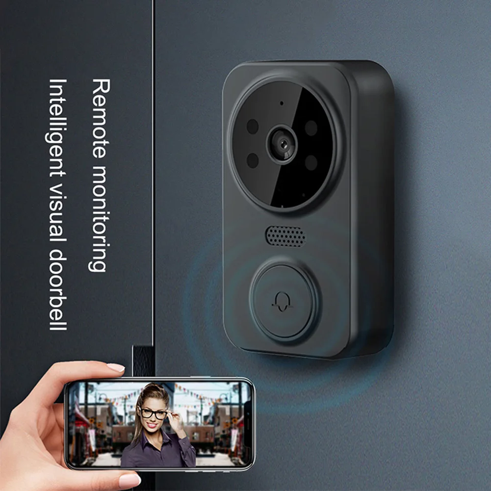 White/Black  Video Doorbell With 20 Ringtones Household Smart Cordless Camera For Home Safety