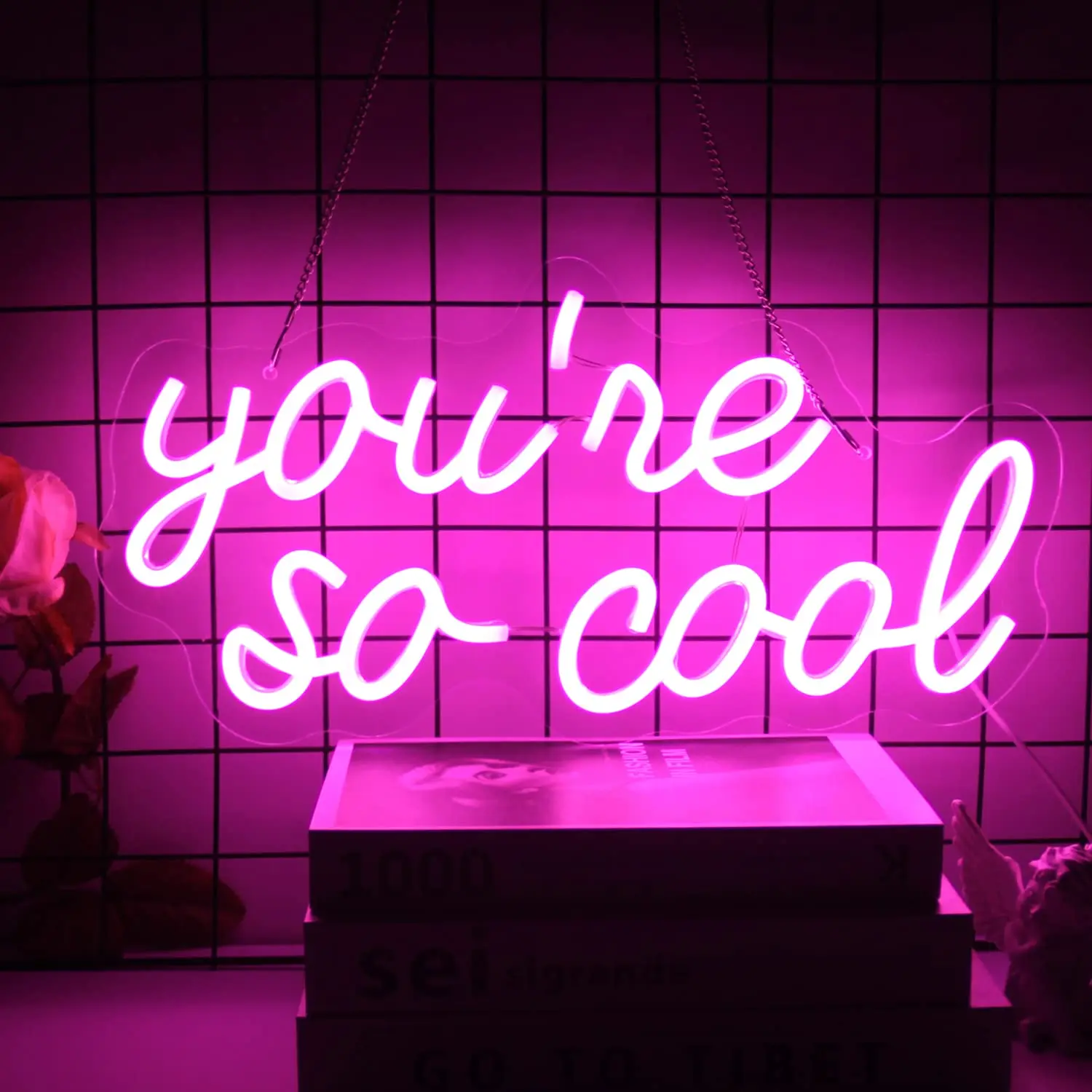 

You're So Cool Neon Sign LED Neon for Wall Bedroom Bar Decor Bachelorette Party Positive Pink Room Decor