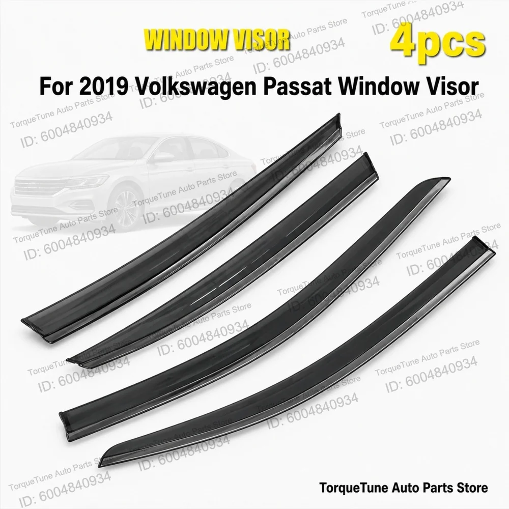 Direct Fit Easy Installation Window Visor Wind Deflector For 2019 Volkswagen Passat Premium Injection Molded Rain Sun Guard