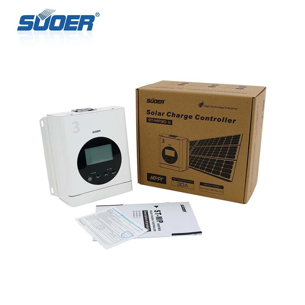 Suoer MPPT Solar Charge Controller 12V 24V 30A 40A 60A 80A 100A 30 Amp Solar Regulator photovoltai charge controller