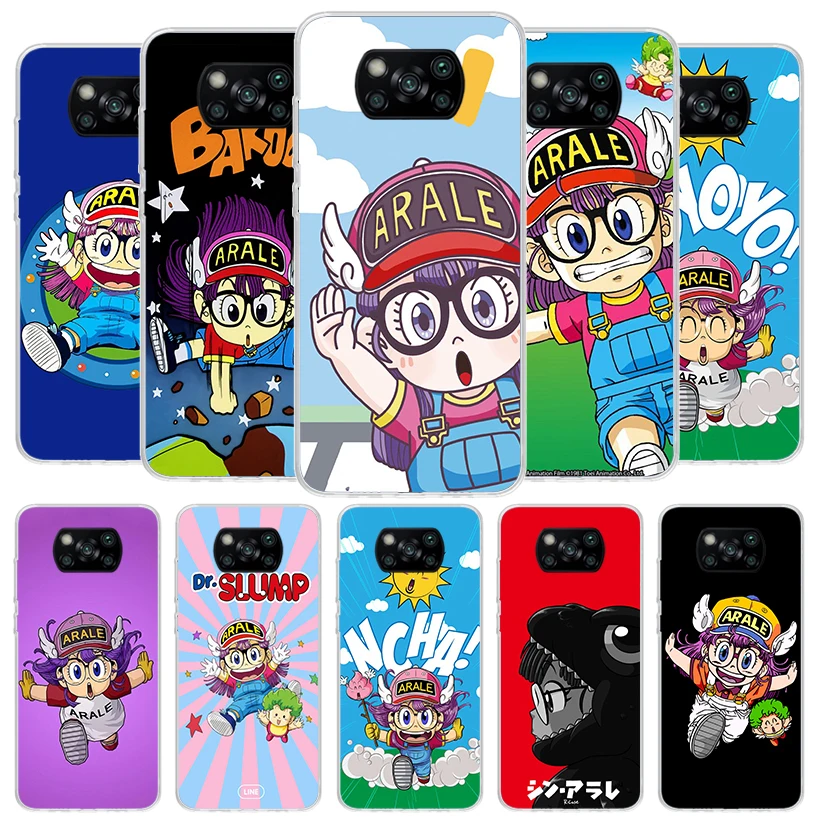 Dr Slump Arale Anime Cover Phone Case For Xiaomi Poco X6 X5 X4 Nfc X3 Pro F6 F5 F4 Gt F3 F2 F1 M5S M4 M3 Soft Fundas Shell