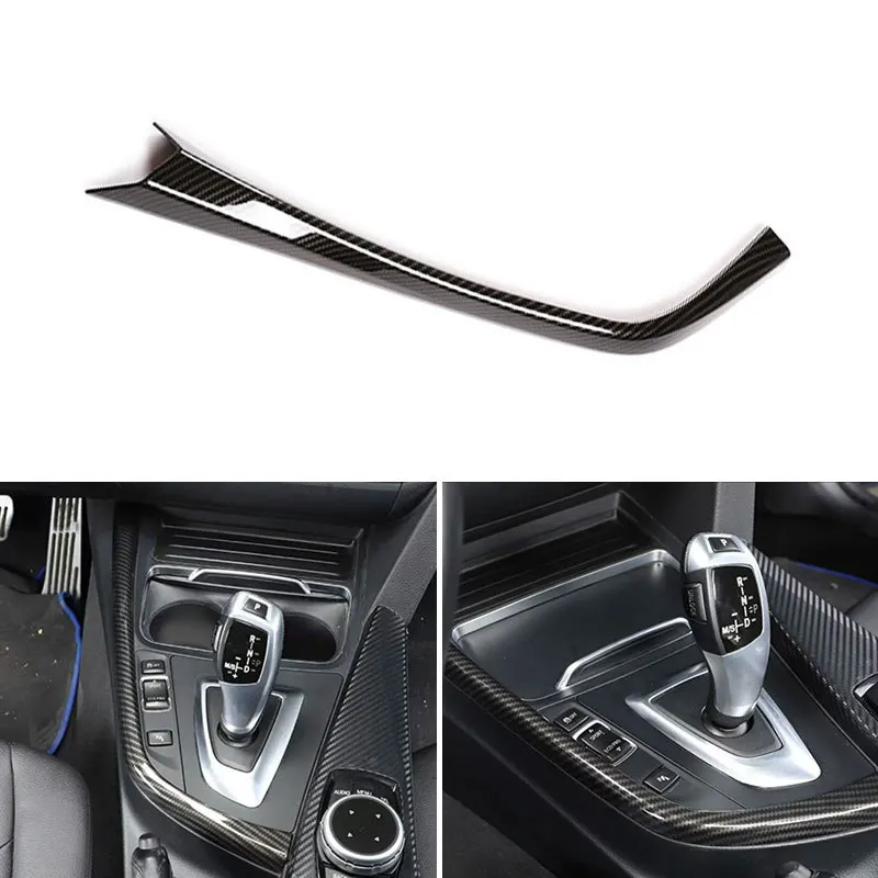 Car Accessories L-Shape Center Gear Shift Panel Frame Cover Interior Trim For BMW 3 4 Series 3GT F30 F31 F32 F36 2013-2019 ABS