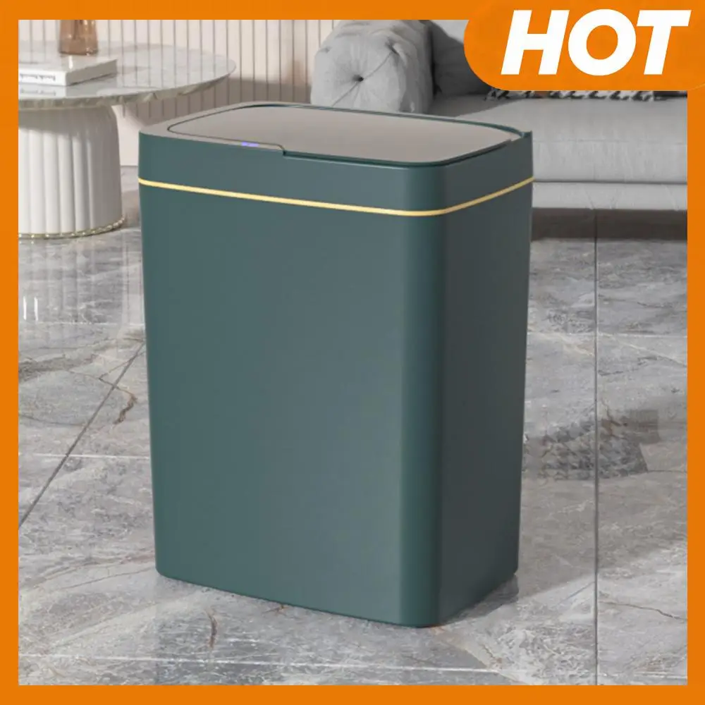 

15/18L Intelligent Touchless Trash Can Waterproof Electric Garbage Bin Quiet Auto Motion Sensor Rubbish Can for Bathroom Toilet