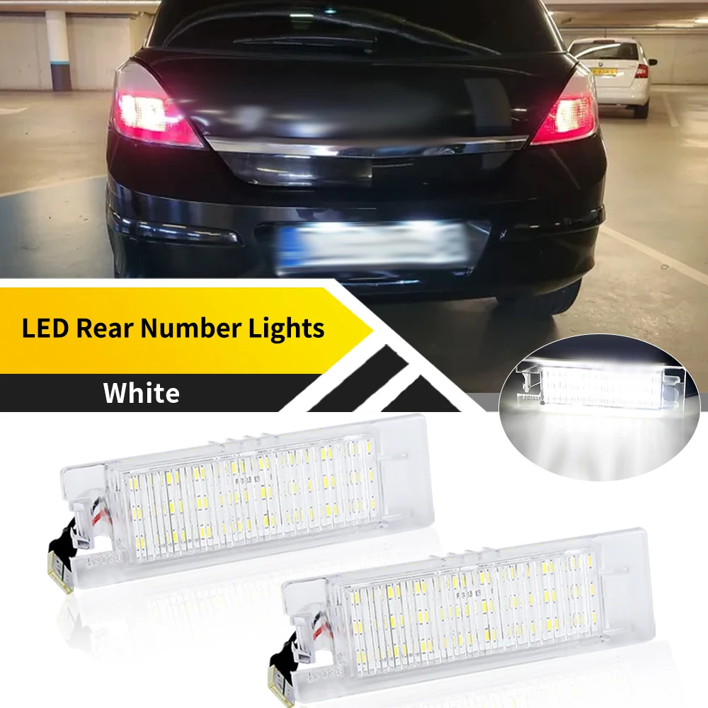 

2PCS White LED License Plate Light Lamp For Fiat Marea Weekend 185 1996-2007 Multipla 186 1999-2010 Tipo 356 2015-2020 6000K