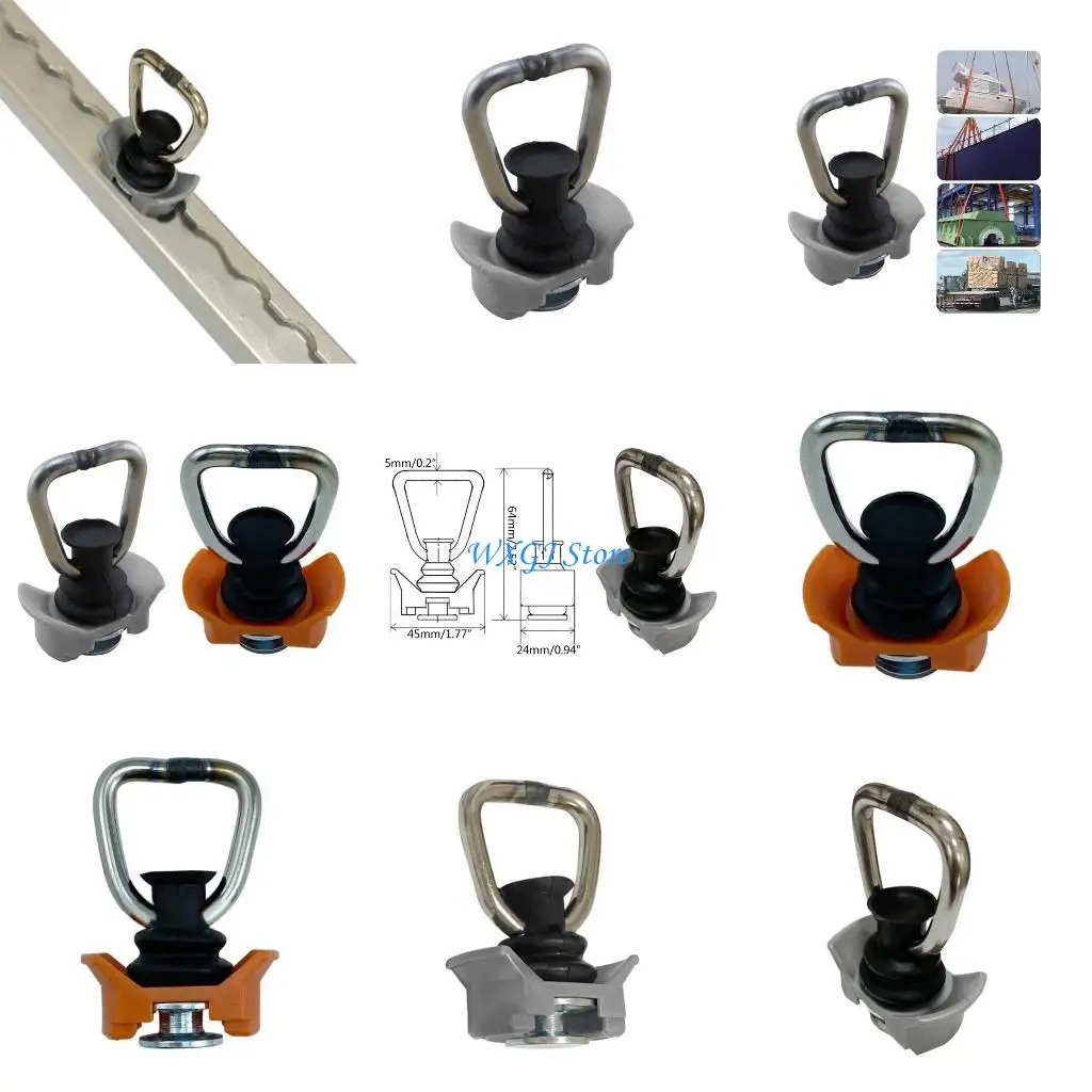 

37JE Single L-Track Fitting с D кольцами нержавеющей стали KeeperCargoControl для авиационной дорожки логистическая