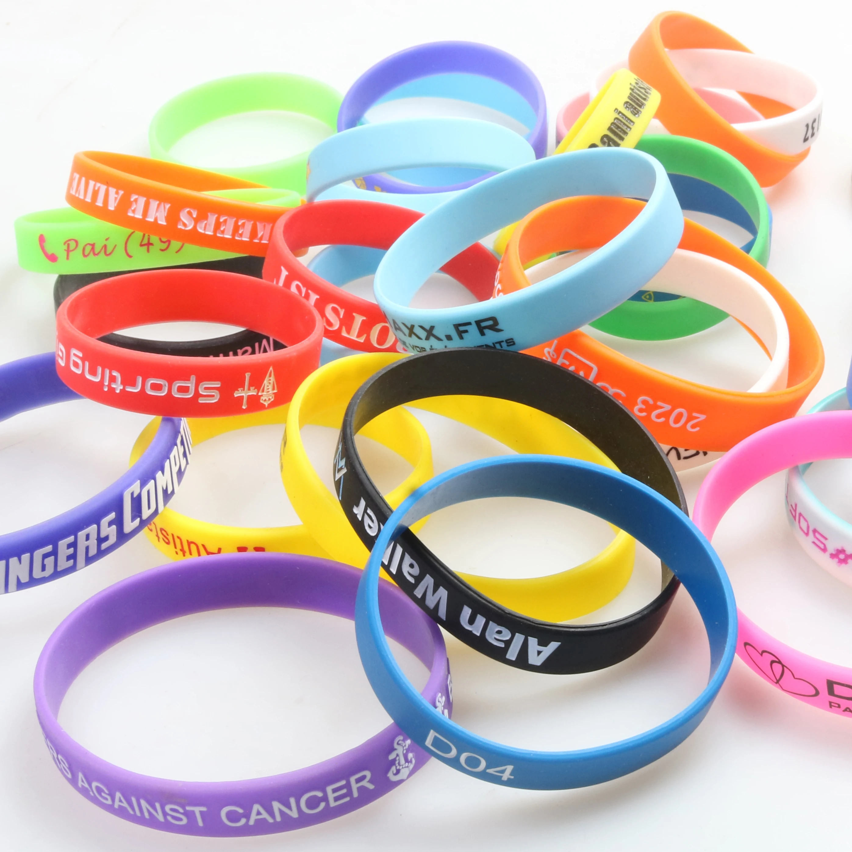 Personalized DIY Logo Couple Silicone Bracelets, Anti-Lost