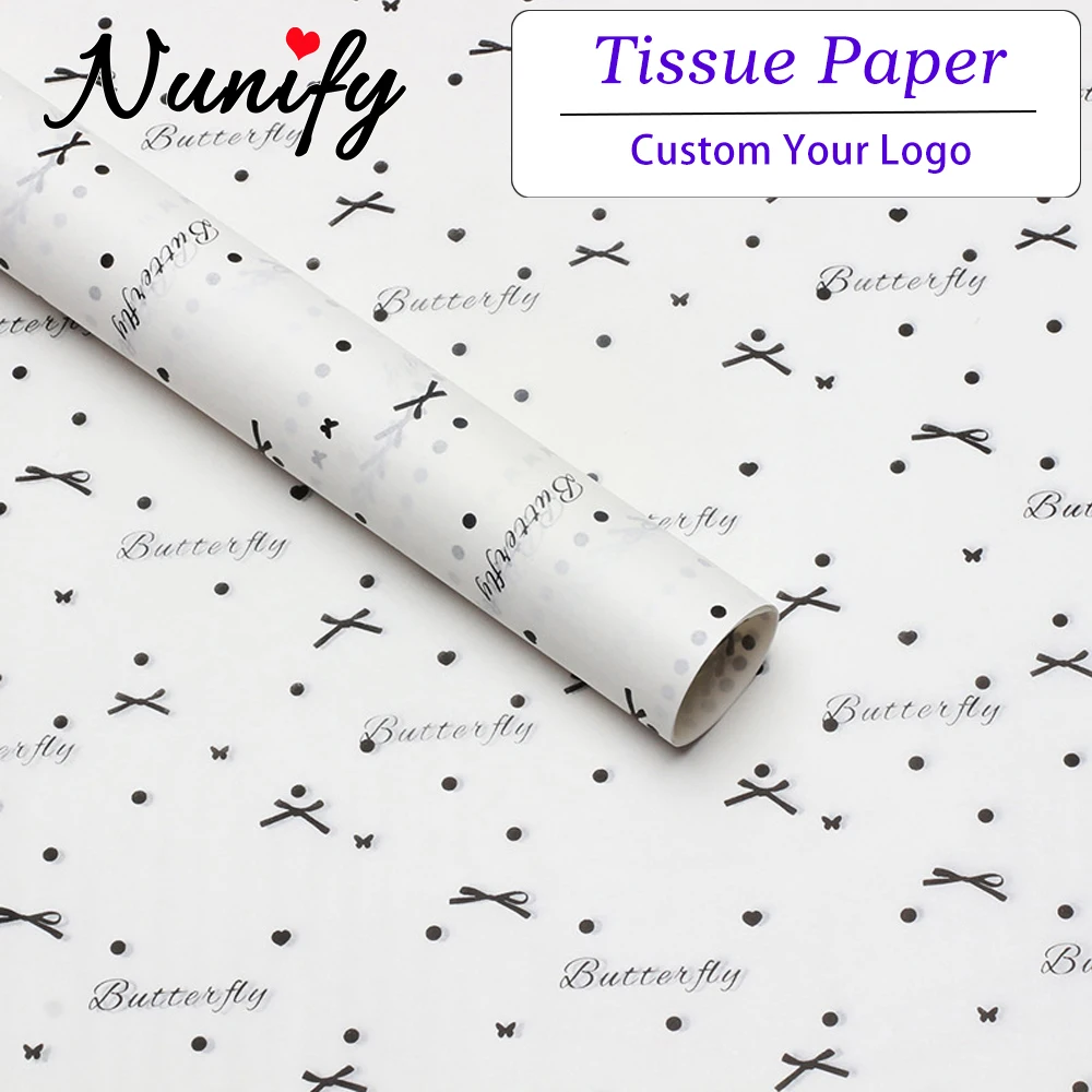 

Nunify 10/20/30/40/50Sheet Tissue Paper Custom Printing Logo Wig Packaging Paper Copy Paper Moisture-Proof Paper For Packing Wig