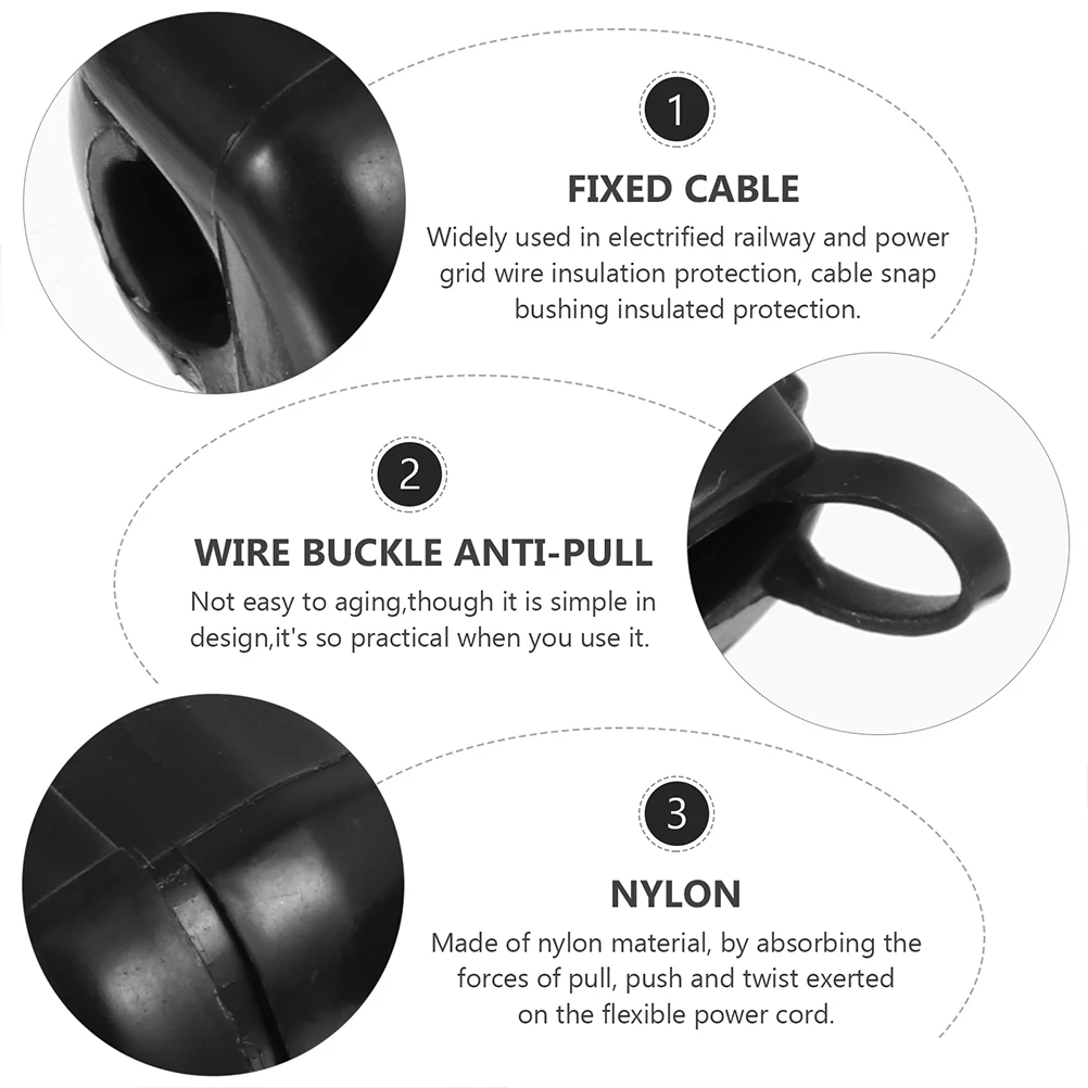 

25pcs Power Cord Buckle Nylon Strain Relief Connector Cable Gl Thread Locker Plastic Grips Connectors Fastener Durable Long Use