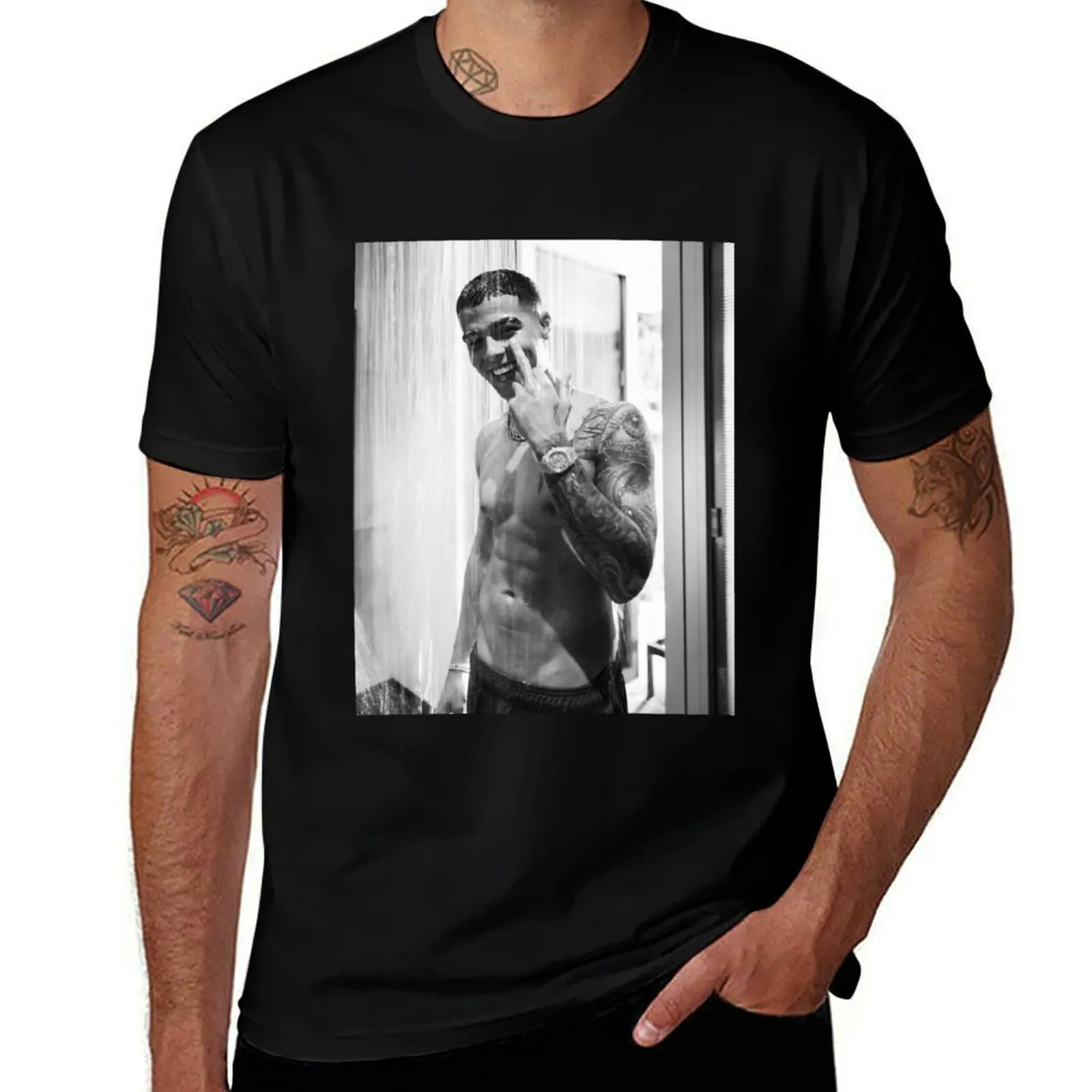 

Black LUNAY shirts T-Shirt T-Shirt cotton for graphic t man for shirts t man White and Shirtless