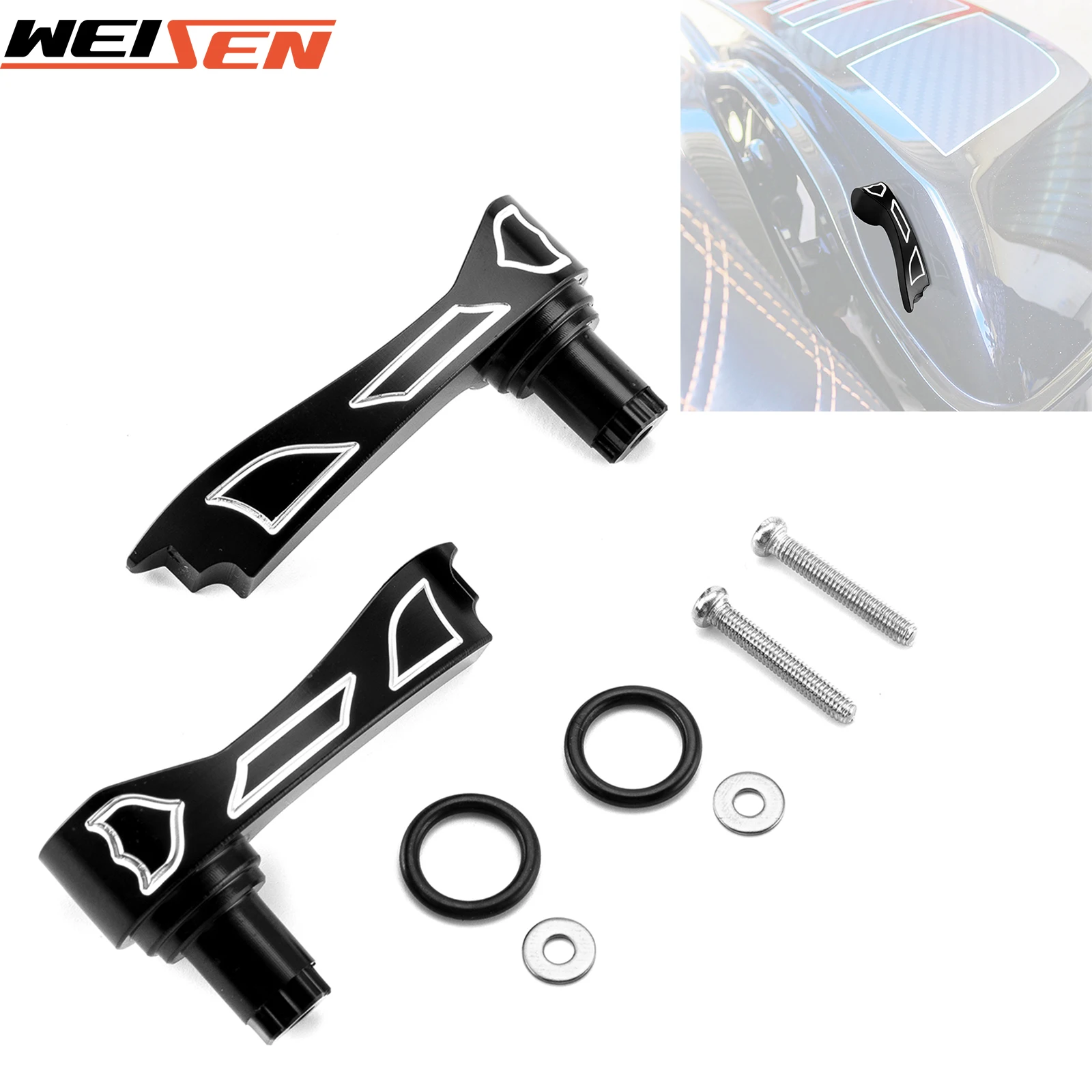 Motorcycle Saddlebag Latch Kit Lid Lifter Lever for 2014-2024 Harley Touring Street Glide/Road King /Electra Glide/Road Glide