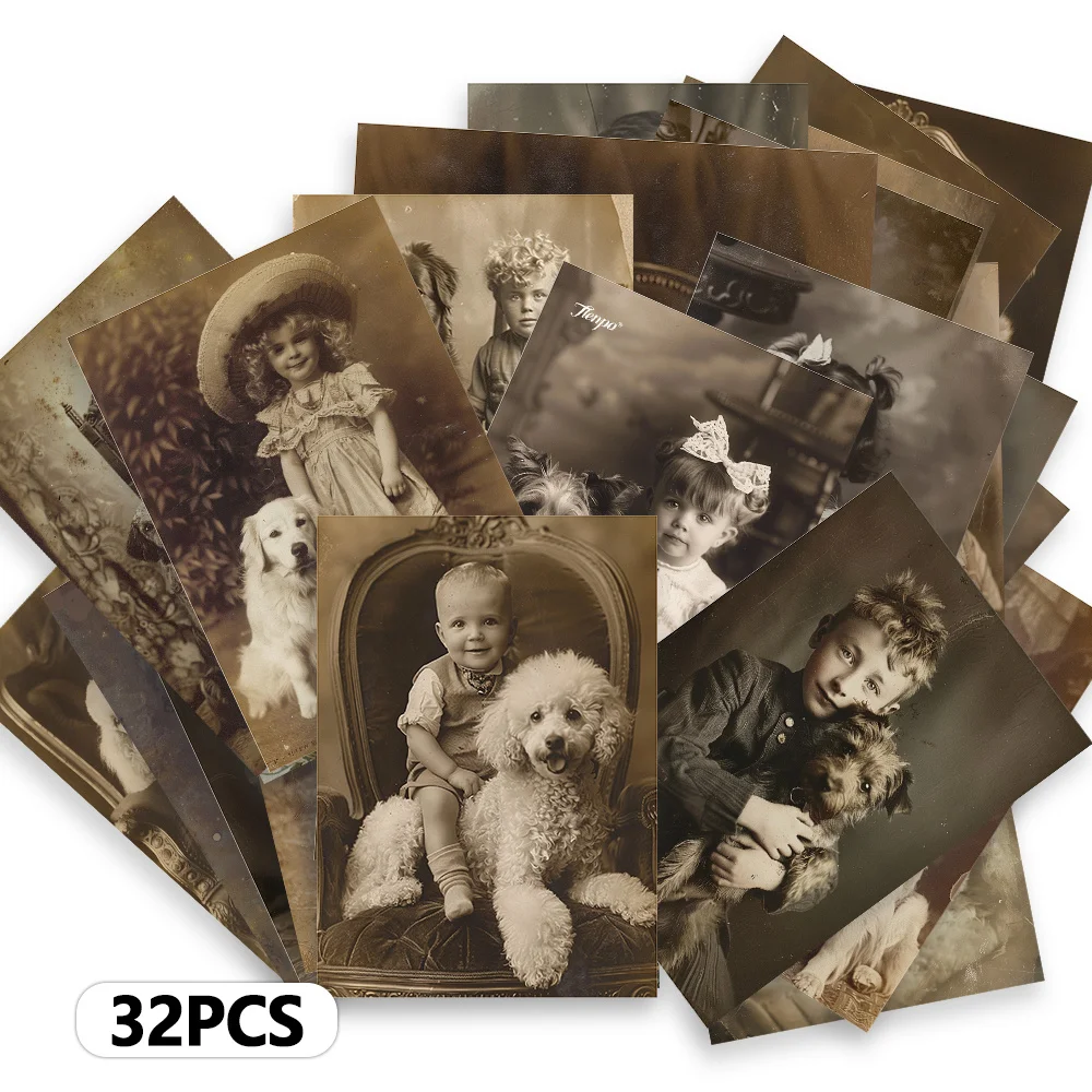 

32pcs, replica old photos, postcards, decorations/greeting cards/postcards, high-precision printing, collectible and mailable