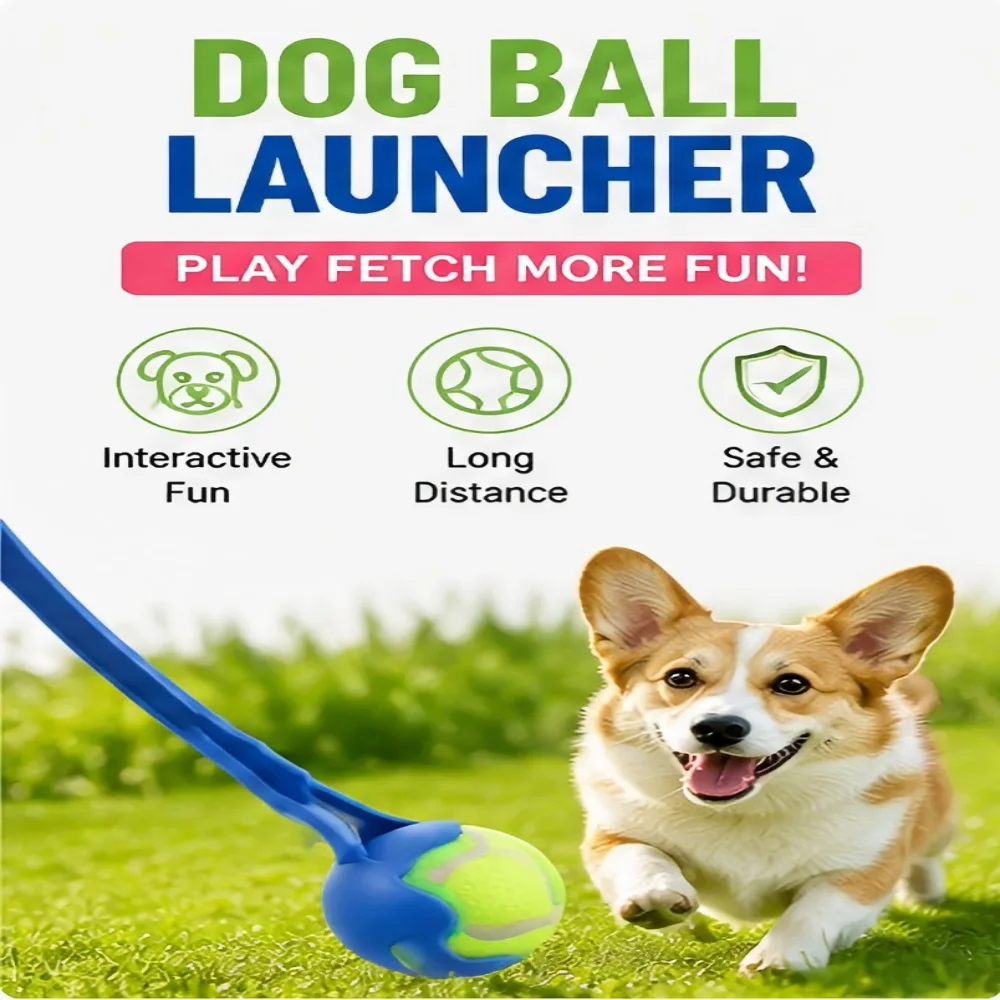 Pet Ball Launcher Stick Dog Training Toy Tennis Ball Thrower Outdoor Interactive Throwing Toy for Dogs Pet Supplies
