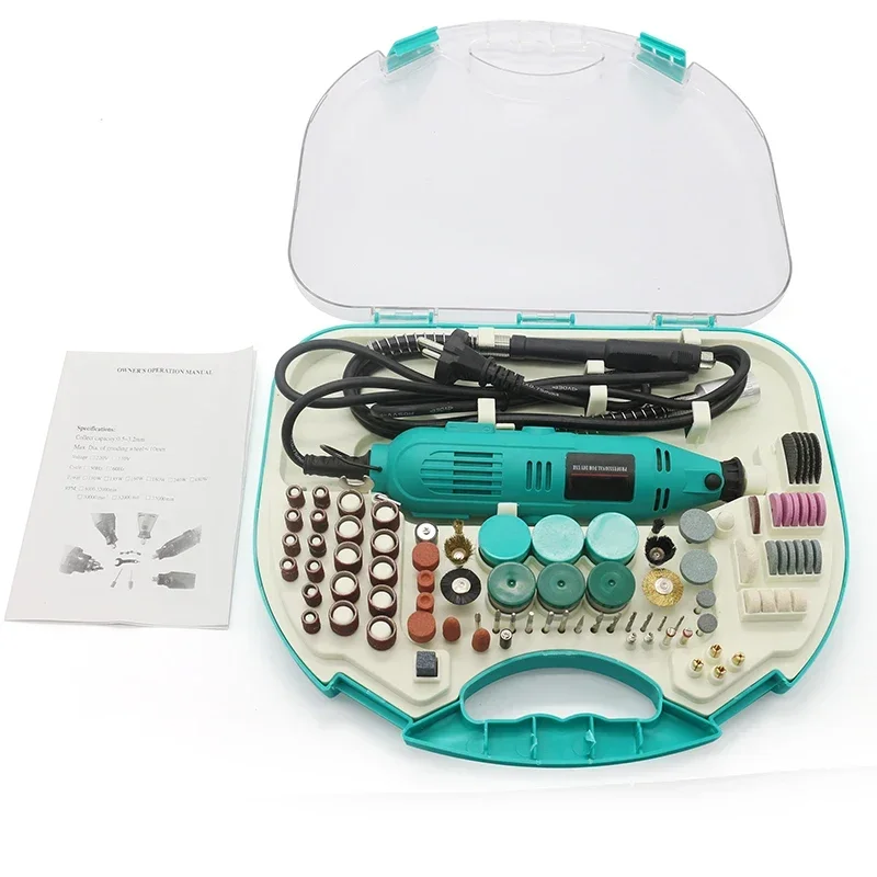 211 Pc/set Mini Grinder Machine Variable Speed Rotary Tools Kit Wood Grinder DIY for Sanding Polishing Carving for Word Jewelry