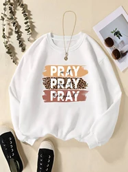 Women's Print Thermal Lined Crew Neck Loose Pullover Long Sleeve Plus Velvet Sweatshirt