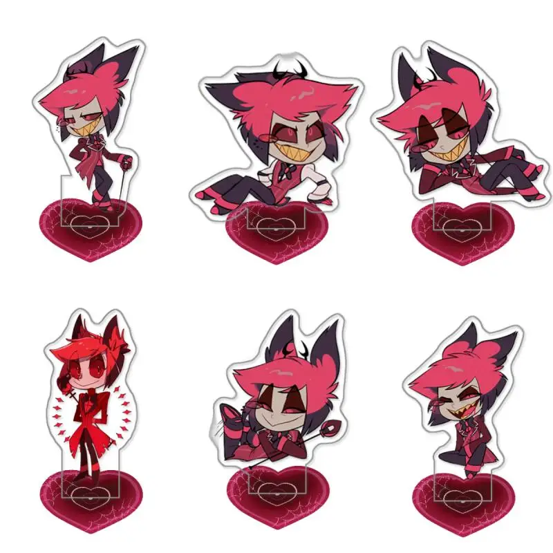 Soporte Acrílico para Hazbin Hotel Alastor, Figuras de Anime en Versión Q, Placas Acrílicas Decorativas, Regalos de Decoración para Escritorio