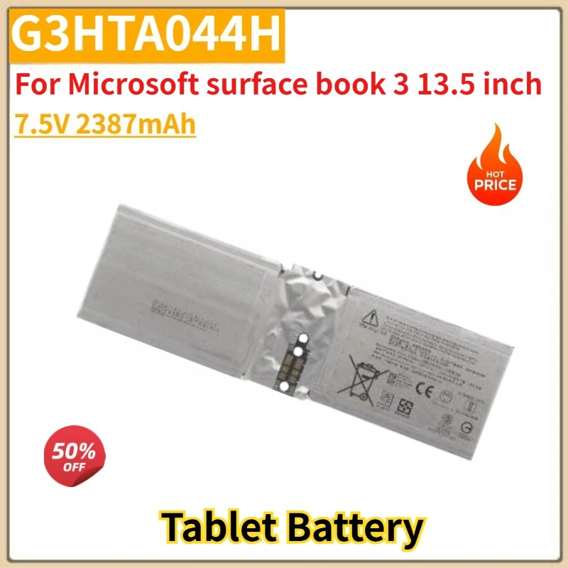 High Quality G3HTA044H Tablet Battery 7.5V 2387mAh For Microsoft surface book 3 13.5 inch Brand New Replacement Battery