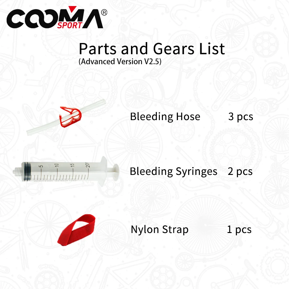 Bicycle Hydraulic Brake Bleed Kit for AVID and SRAM S4 EDGE Code GUIDE RSC R Level ULT TLM Red eTap, Basic Version