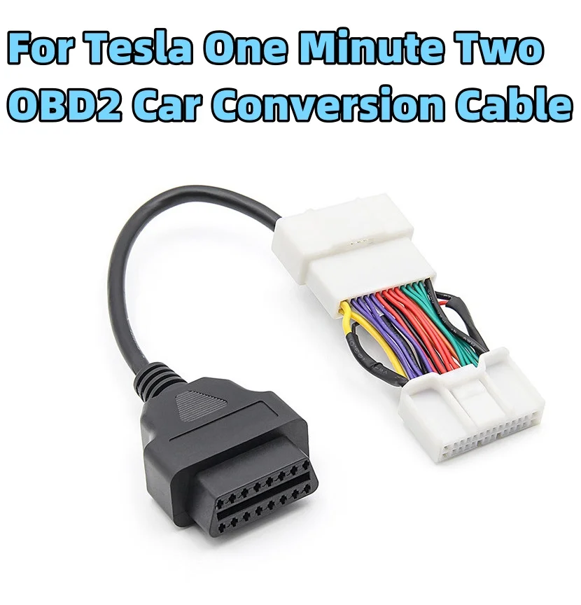 For Tesla One Minute Two 26Pin + 16Pin Car Conversion Cable For Model3Y OBD2 Car Conversion Cable