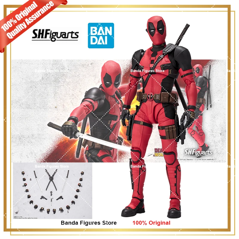 

Original Bandai S.H.Figuarts Shf Deadpool Deadpool&Wolverine In Stock Anime Action Collection Figures Model Toys