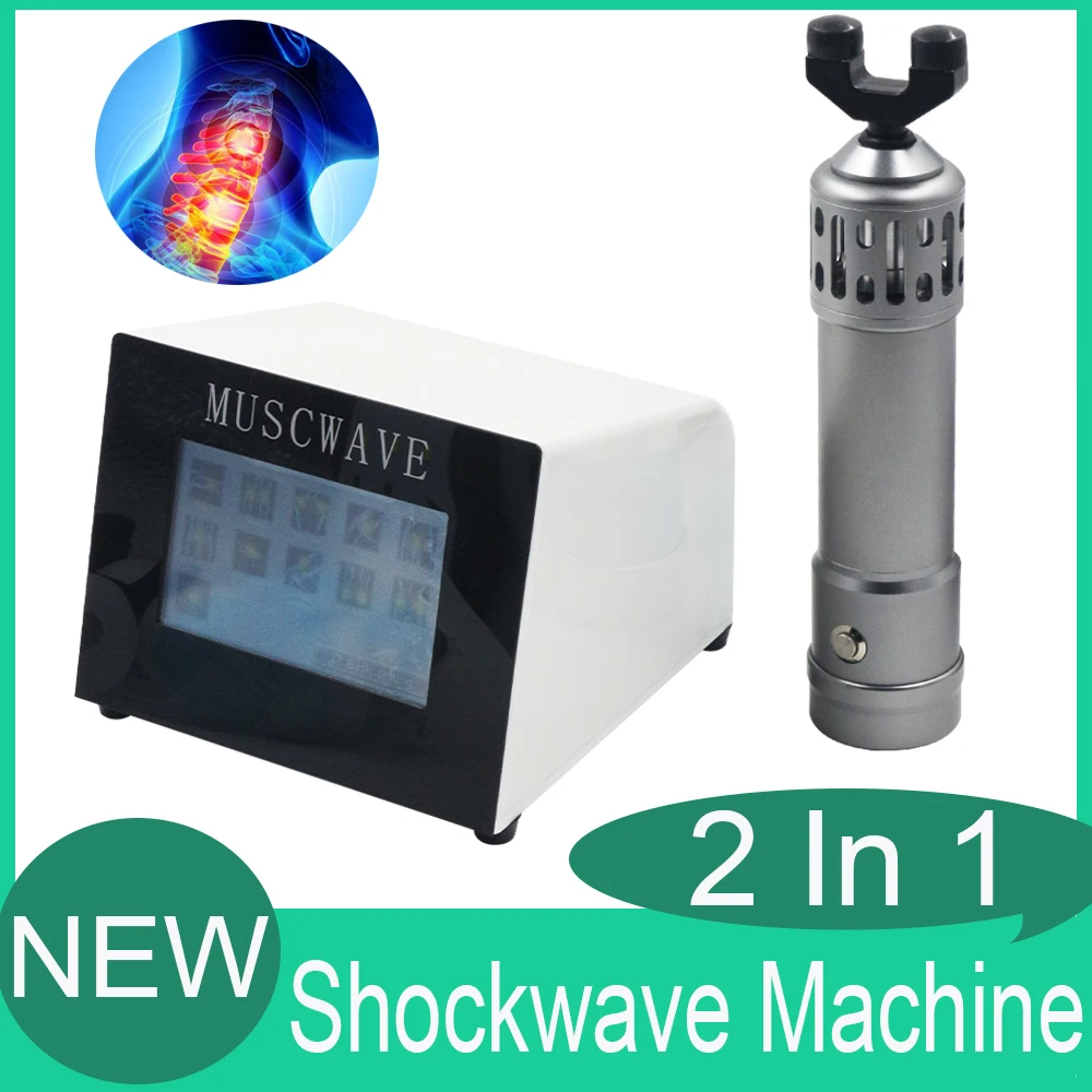 

Shockwave Therapy Machine New Shock Wave Body Relax Muscle Massage Instrument 2 In 1 Chiropractic Tool Neck Pain Relief