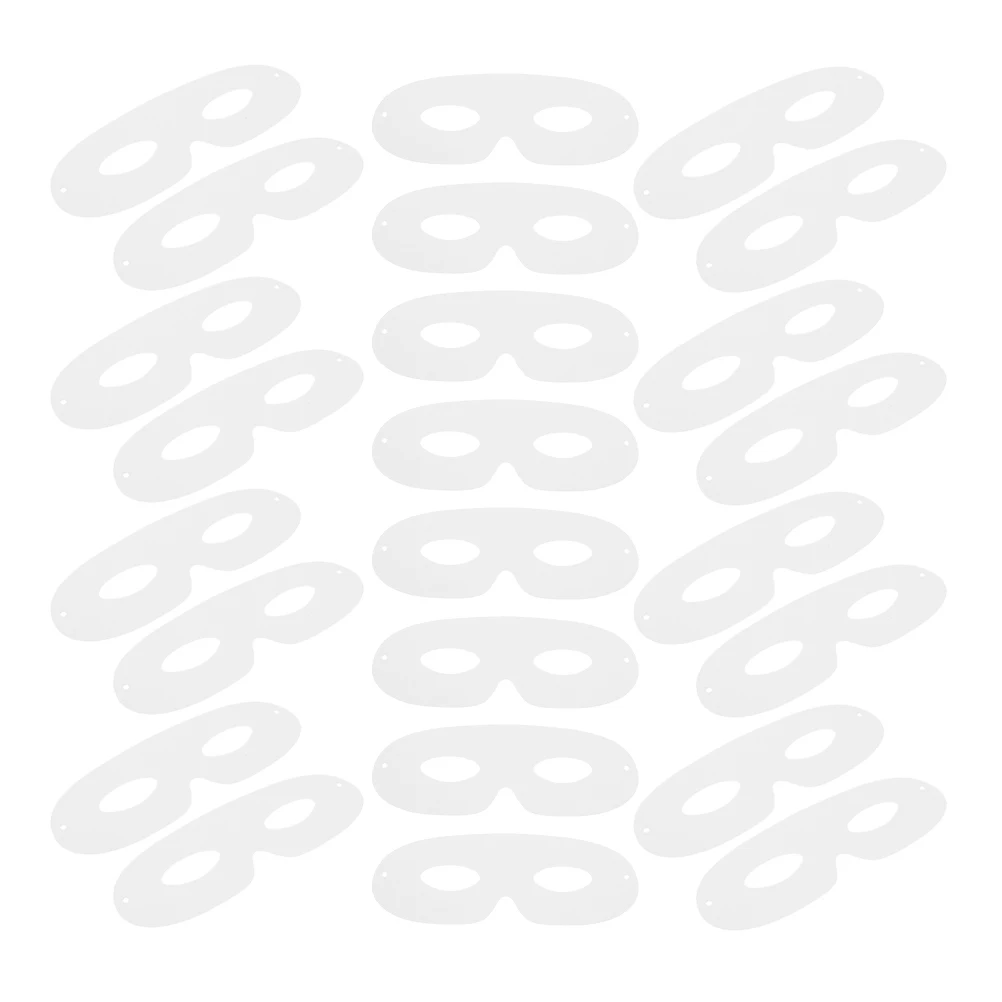 

80pcs H Children Masks White Cardstock DIY Coloring Party Accessories Halloween Birthday Color Your Own Mask Crafts