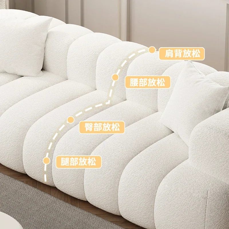 Luxury Cream Sofa Floor French Lazy Cloud Couch Living Room Nordic Loveseat Modern Mid Century Muebles Garden Furniture