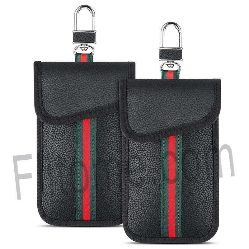 Stock RFID 2pcs pack signal keyless shield bag Faraday new car key bag