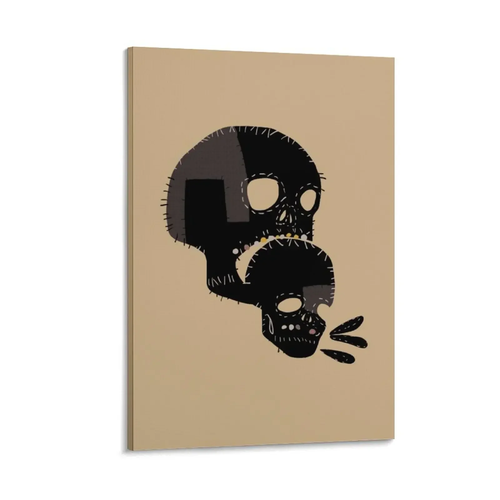 

Our Flag Means Death Skull Eating Skull Flag Design Canvas Painting room decors aesthetic luxury home decor house decoration