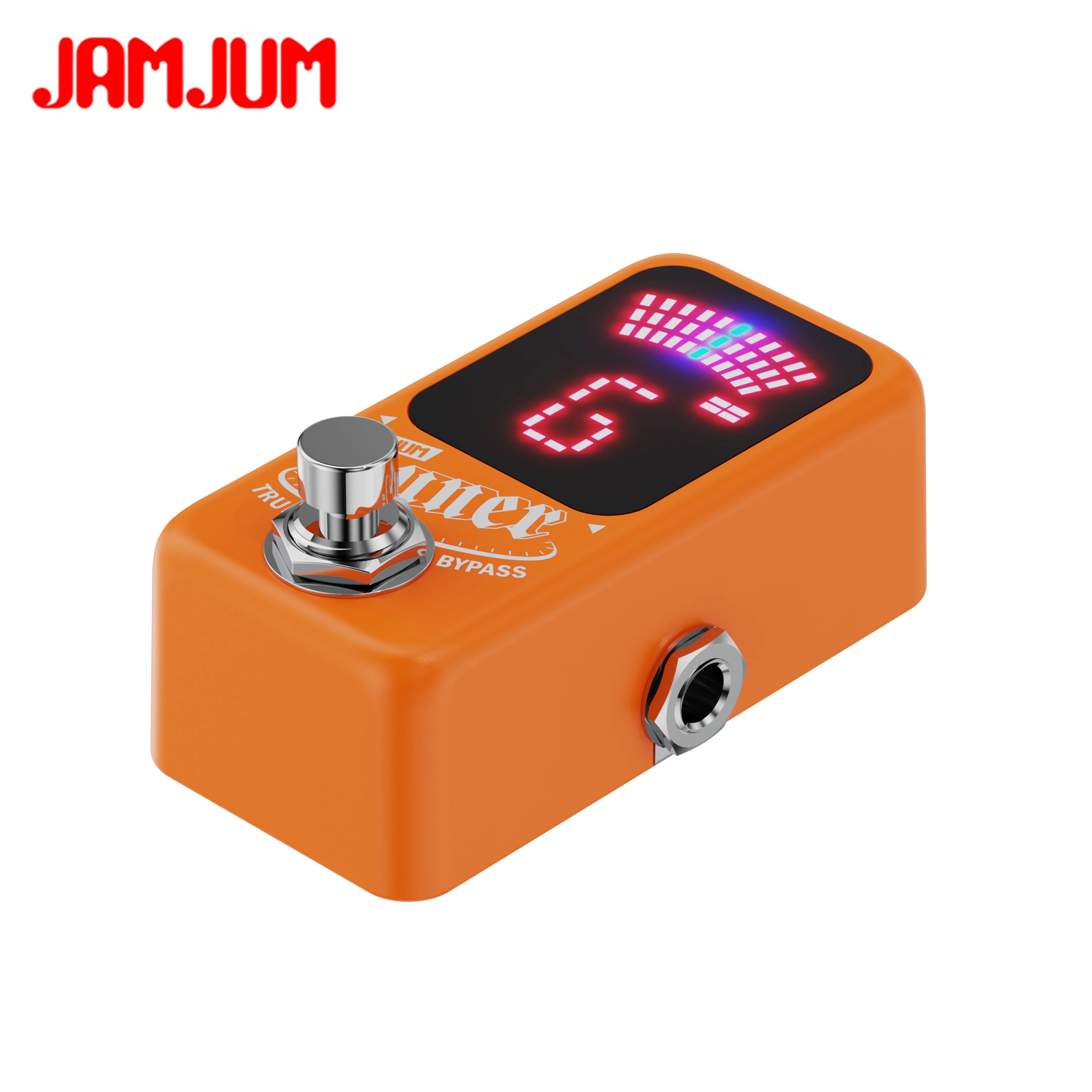 

Тюнер для гитары JAMJUM, мини-хроматический тюнер-педаль с LED-дисплеем, для баса, True Bypass, 9V DC, высокоточная настройка