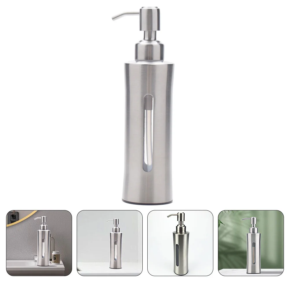 

Soap Dispenser Stainless Steel Hand Soap Dispenser Bathroom Bottle (Silver)