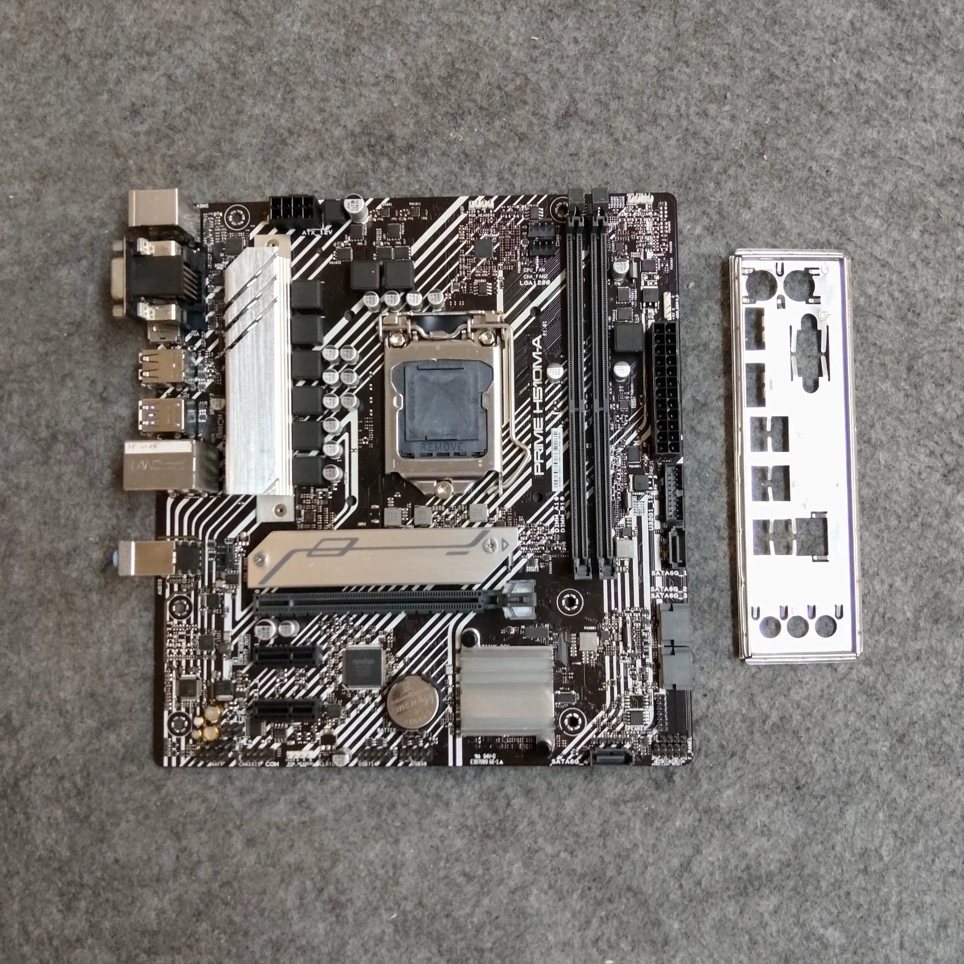 Used for ASUS PRIME H510M A main board LGA1200 with original I/O baffle, intact function
