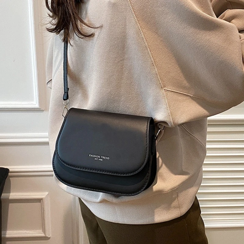 Elegant Women Flap Crossbody Bags, Minimalist Faux Leather Shoulder Purse for Work Commuter, Casual Outings Everyday Wear