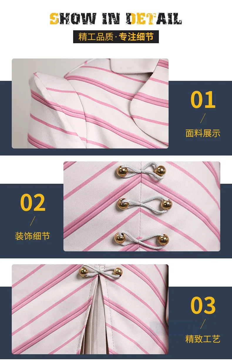 Disfraz de cosplay de Glinda, Halloween, Navidad, juegos de rol, cómic, personalizado, Mooyiyi, nuevo disfraz de rayas de Glinda 2025