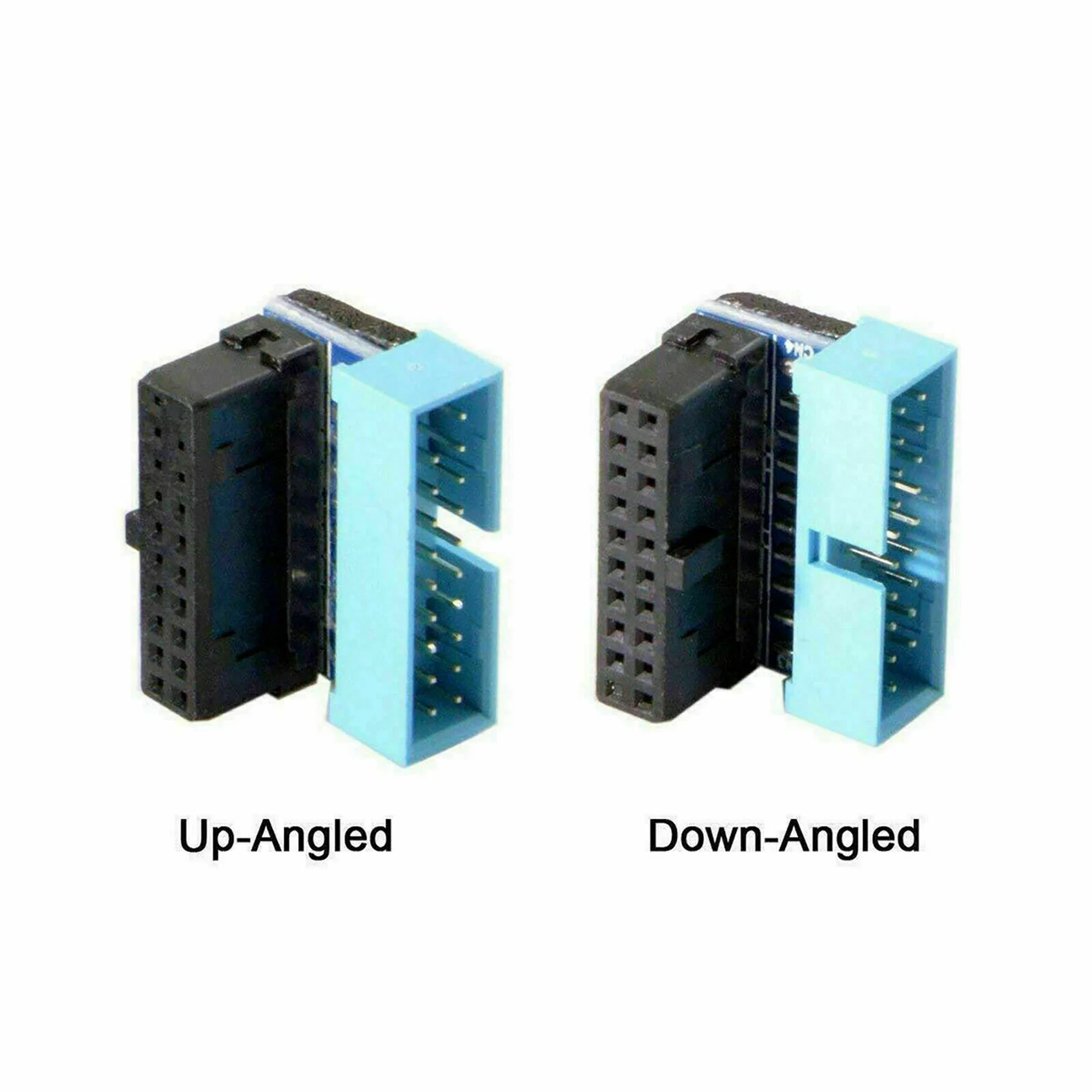 4PCS USB 3.0 20Pin Male To Female Extension Adapter Up And Down Angled 90 Degree For Motherboard Mainboard
