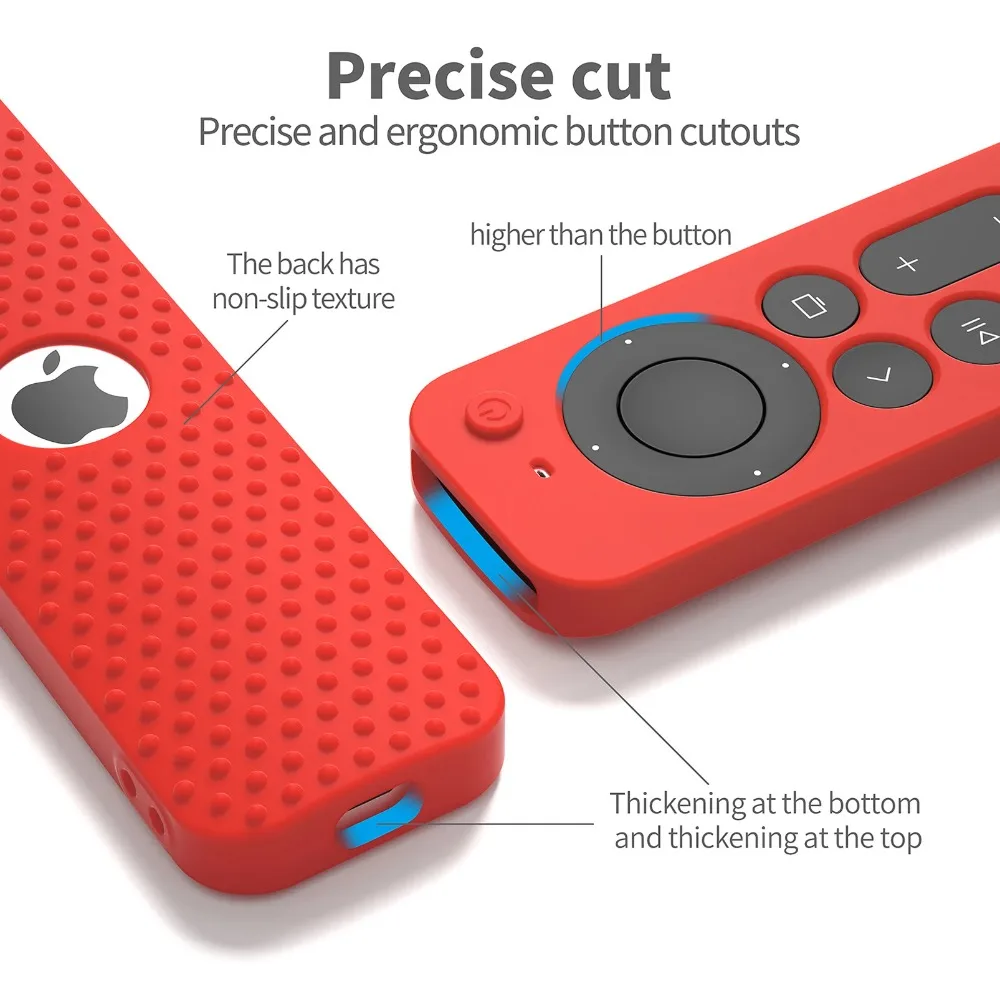 

Remote Cover for Apple Siri Remote 3rd Gen Silicone Protective Remote Case for Apple TV 4K 2nd Gen Shockproof Sleeve