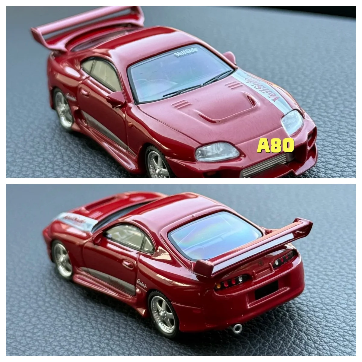 Mini GT #1094 GR Supra Veilside Combat V-1, Red JDM Diecast Model Car Collection Limited Edition Alloy