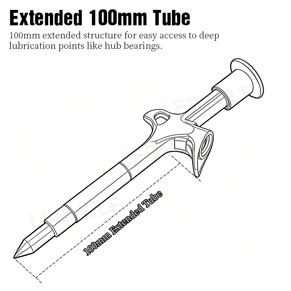 LEBYCLE MTB Road Bicycle Grease Gun Portable Bike Bearing Hub Grease Syringe Tool For Bike Headset Fork Flywheel Bottom Bracket view 5
