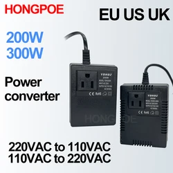 200W 300W Voltage Converter - Step Down - 220v to 110v Ro 110v to 220v Travel Power Converter - Built-in 100°c Over Thermostat