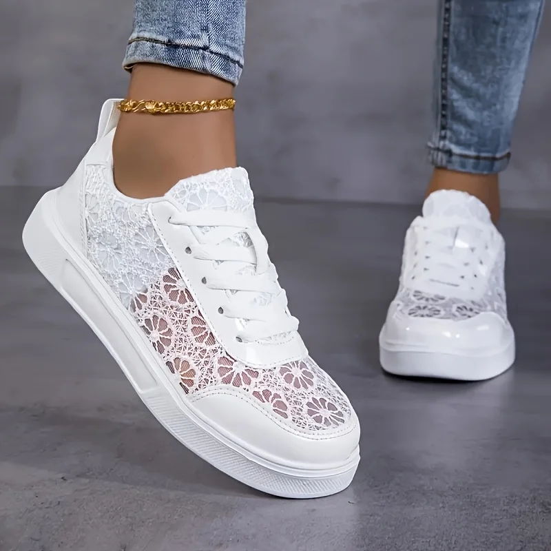 2026 Women’s Lace Mesh Platform Sneakers 4