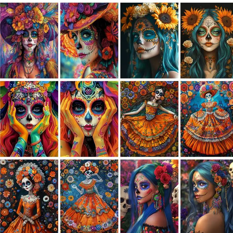 

PhotoCustom 60×75cm Painting By Numbers Flowers Women Paint By Number Figure On Canvas Wall Art Picture Home Decoration DIY Gift